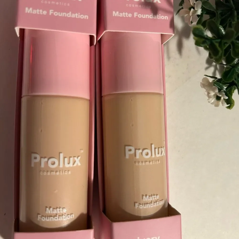 💥New Prolux Matte Foundation • Vegan & Cruelty Free Set of 2 - 1.35 FL oz.